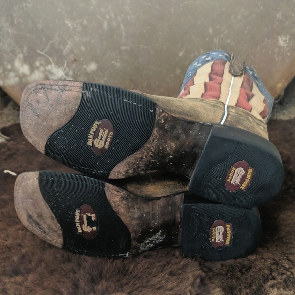 DAN POST DP3914 "Betsy" American Flag cowgirl western boots square toe sz 8.5 - Picture 14 of 16